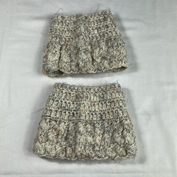 Handmade Cream Boot Cuffs - Picture 1 of 7